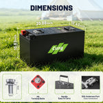 Cxeny 24V 300AH LiFePO4 Battery 8000+ Cycles Built-in Bluetooth 200A BMS