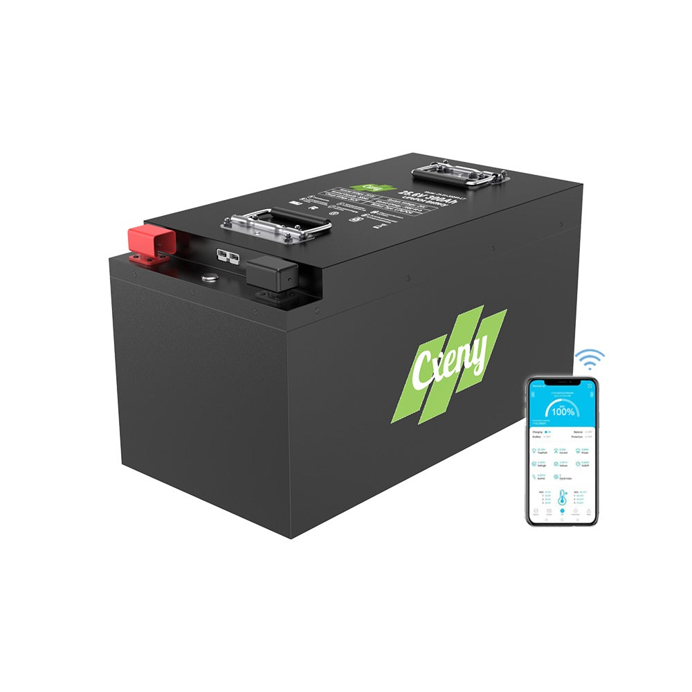 Cxeny 24V 300AH LiFePO4 Battery 8000+ Cycles Built-in Bluetooth 200A BMS