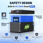 Built-in BMS multiple protection of CXENY 48V 120Ah golf cart LiFePO4 battery