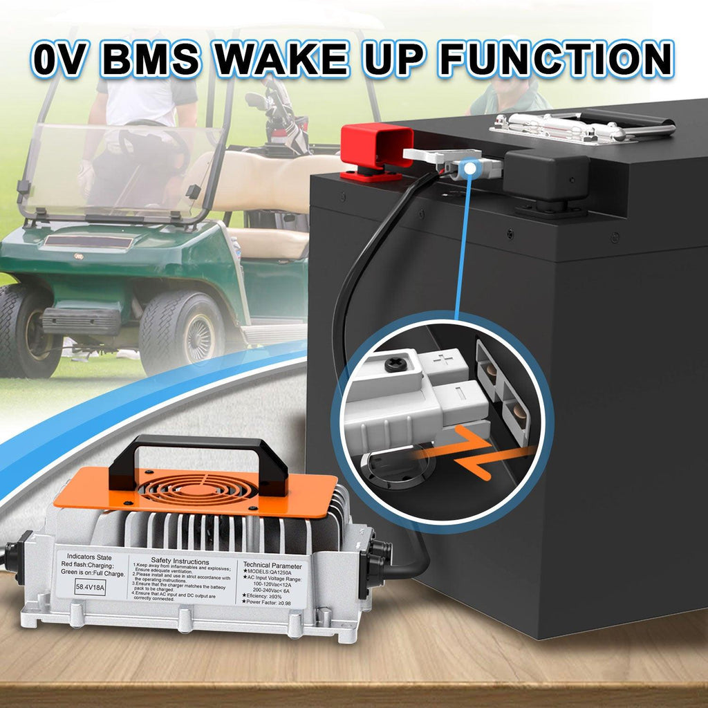Cxeny 58.4V 18A Lithium Battery Charger IP65 Waterproof Safety Protection For Golf Cart Battery